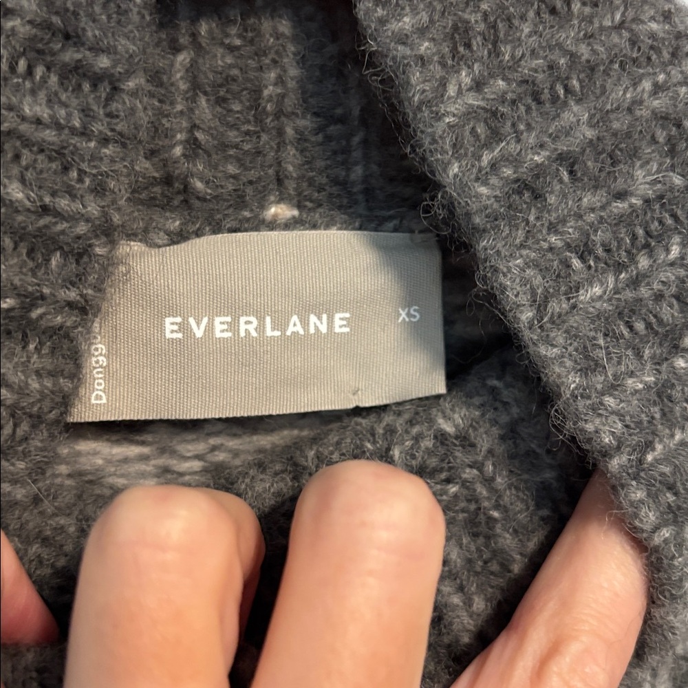 NWOT Everlane The Cloud Checkered Turtleneck - Picture 3 of 9